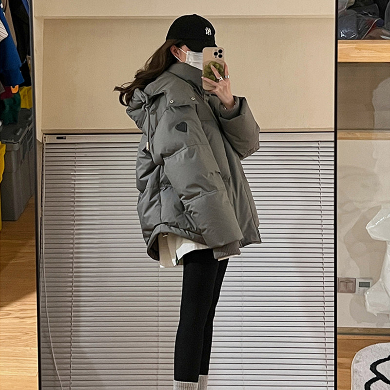 爱心冬季女士棉服女韩版宽松短款棉衣/棉服