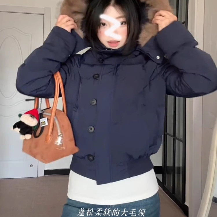 一家福2025新款羽绒棉服女短款加厚保暖棉衣外套冬季情侣棉袄女装