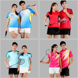 羽毛球服套装 网球服团队比赛服训练团购 情侣运动服速干短袖 男女款