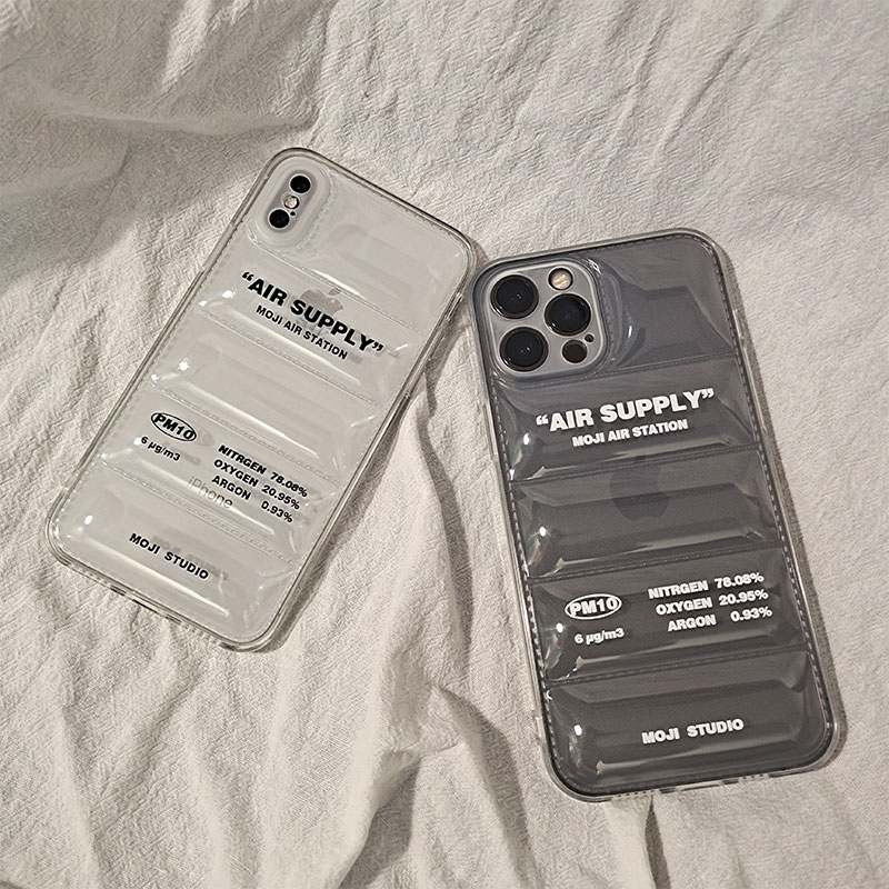 苹果15透明羽绒壳气囊全包壳