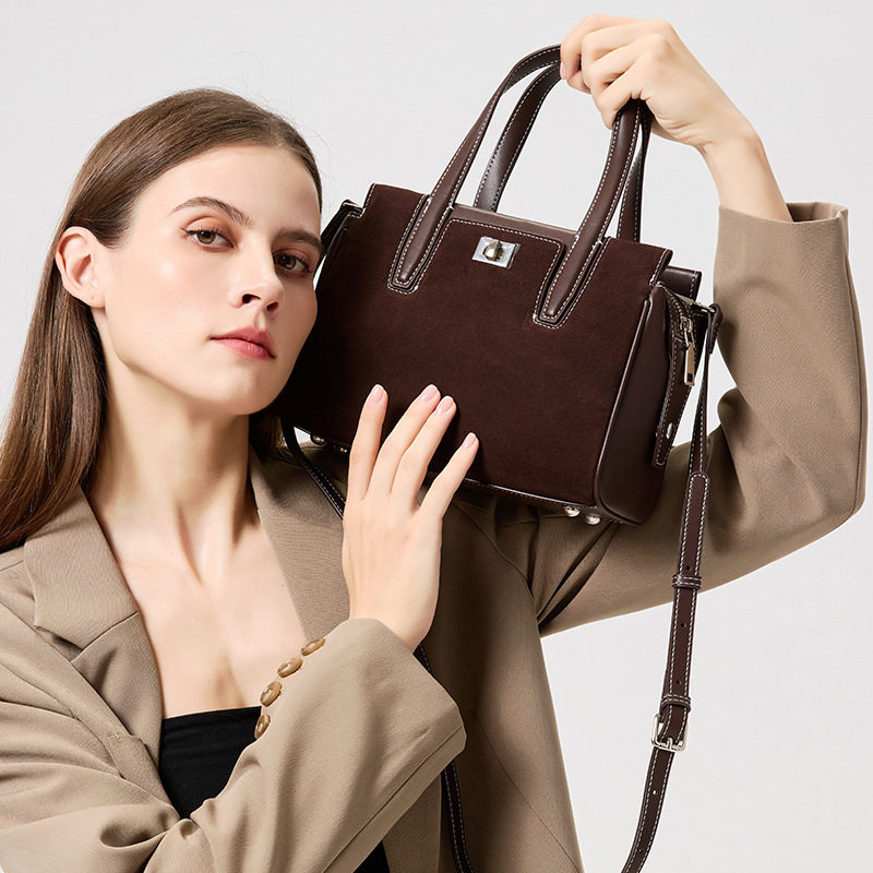 磨砂牛皮2025秋冬新款包包真皮手提女包复古通勤百搭单肩斜挎包女,箱包皮具/热销女包/男包,通用款女包,淘宝优惠券,粉丝福利购,淘宝优惠卷