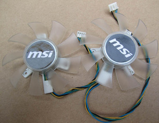原装 孔距4.0cm 微星N9800GT暴雪显卡风扇直径7.5cm