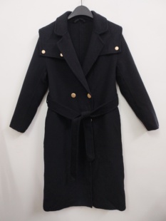S码 高级感赫本风海军领可拆卸双面呢大衣 含绵羊毛 VELWIN蔚雯