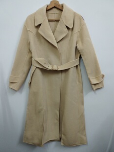 IDOLE奕多 高级感简约气质收腰显瘦双面呢羊毛大衣外套 L/XL码