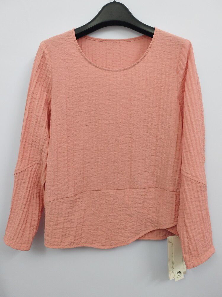 吊牌价399元 约布yuebu 桃花粉休闲宽松套头衬衫 m码 160/84a