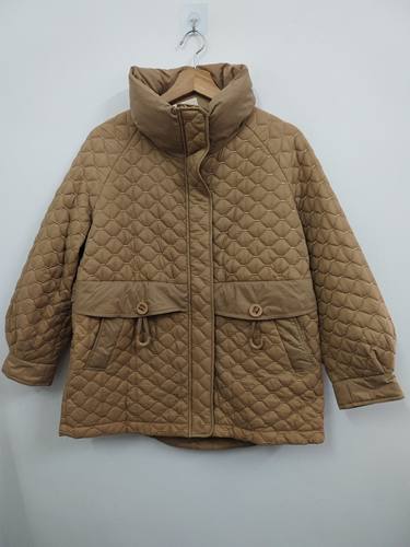 贝芙妮 时尚高级感小香风菱形格夹棉棉服外套女 M/L/XL码