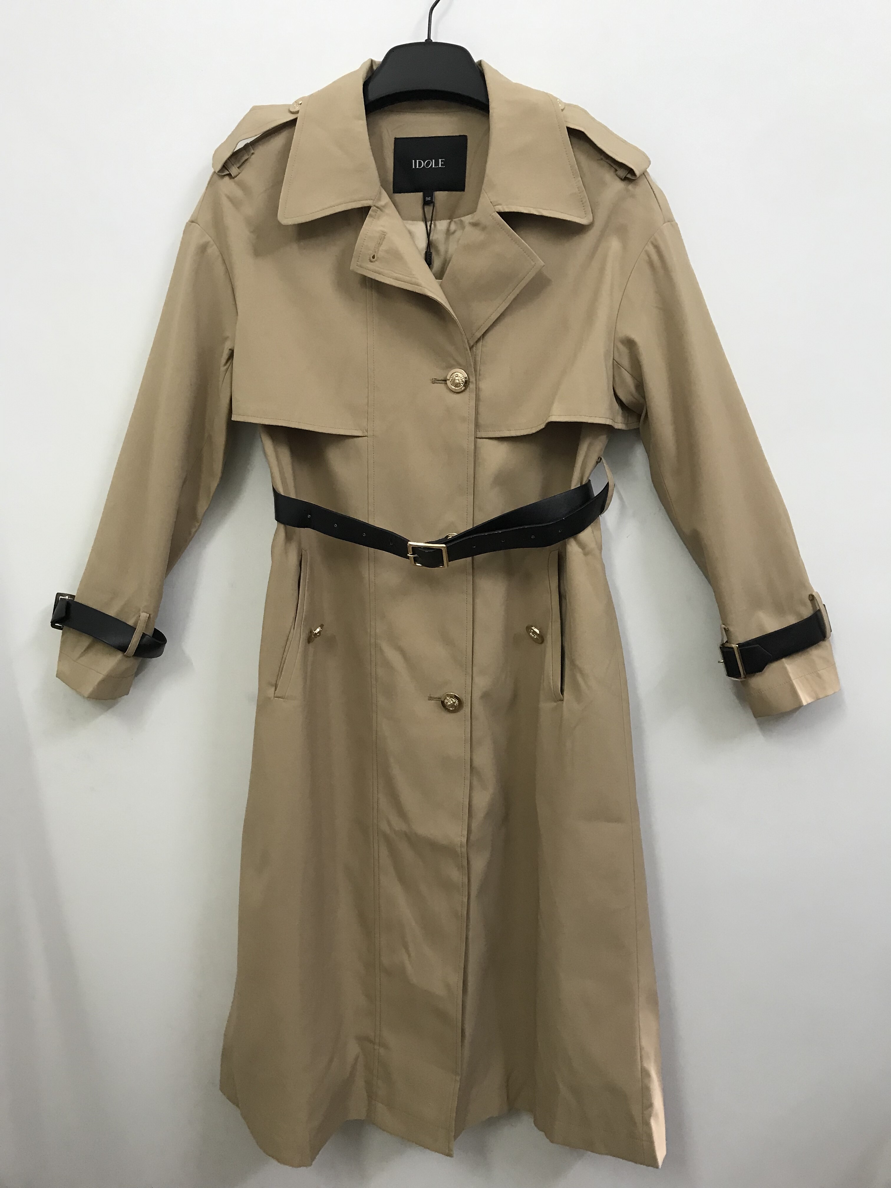 IDOLE奕多 高级感英伦风休闲宽松气质收腰显瘦风衣外套 S/L码