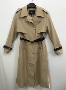 IDOLE奕多 高级感英伦风休闲宽松气质收腰显瘦风衣外套 S/L码