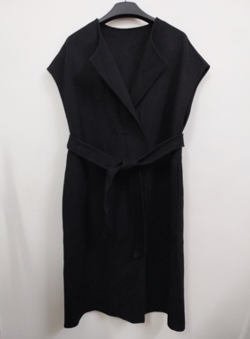 IDOLE奕多 高级感气质无袖收腰双面呢羊毛大衣马甲 L/XL码 偏大