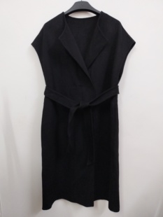 IDOLE奕多 高级感气质无袖收腰双面呢羊毛大衣马甲 L/XL码 偏大