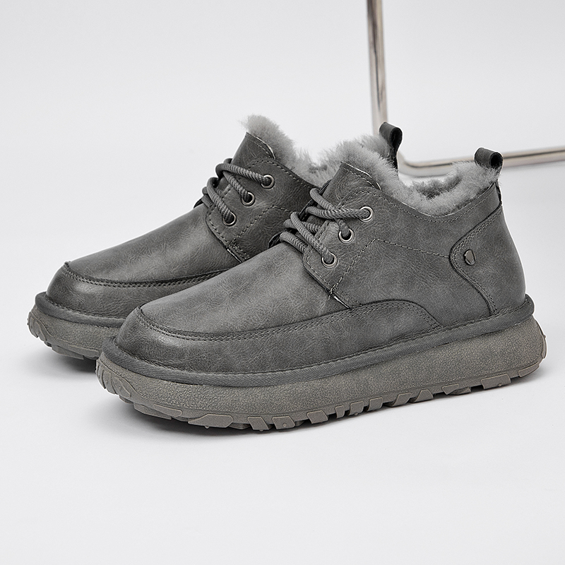 男款防水雪地靴加厚羊毛东北棉鞋