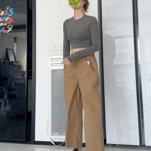 经典 茧形阔腿裤 舒柔特面料 纯棉休闲裤 不会皱 日单余料