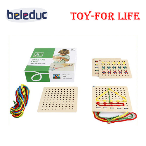 贝乐多Toy-for life 穿绳游戏 幼儿童益智玩具穿编动手能力训练板