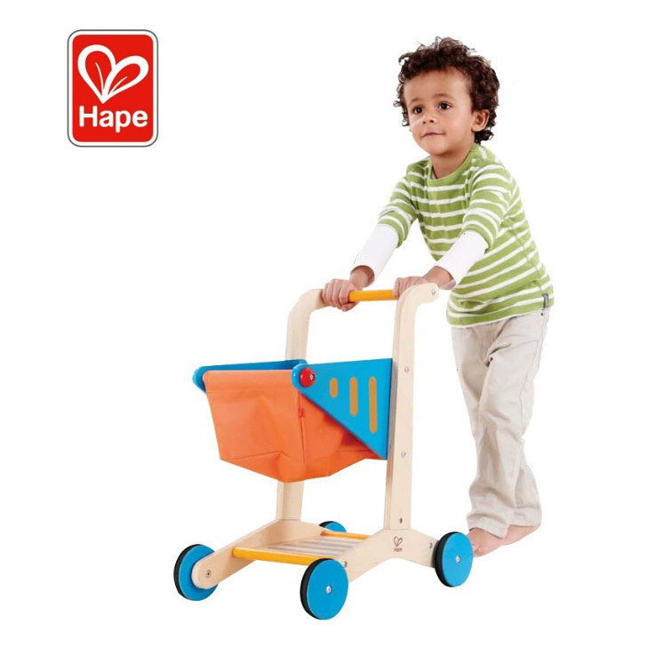 Hape 宝宝木制超市推车购物车 小孩过家家玩具儿童舞台表演道具3+