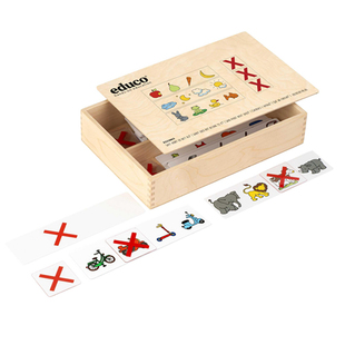 EDUCO 找错游戏盒 逻辑思维训练配对分类 幼儿早教儿童益智玩具4+