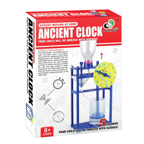 探索小子 古代水钟 儿童物理科学实验益智拼装玩具手工科技小制作