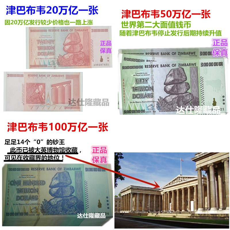 津巴布韦100万亿全套节日礼品