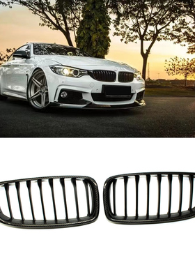 适用于BMW宝马4系F32F33F36F80F82M3M4改装单线保险杠中网格栅