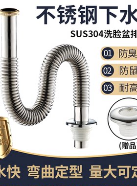 不锈钢波纹下水管耐高温防鼠咬