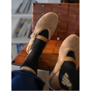 软乎乎羊羔毛一字带扣平底玛丽珍休闲鞋 秋冬氛围感 6号衣橱