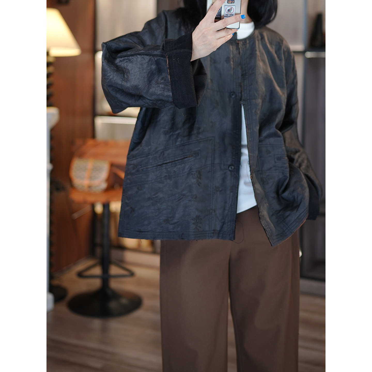 6号衣橱 l 复古新中式"见春" 提花香云纱内托羊毛双面穿宽松外套,女装/女士精品,短外套,淘宝优惠券,粉丝福利购,淘宝优惠卷