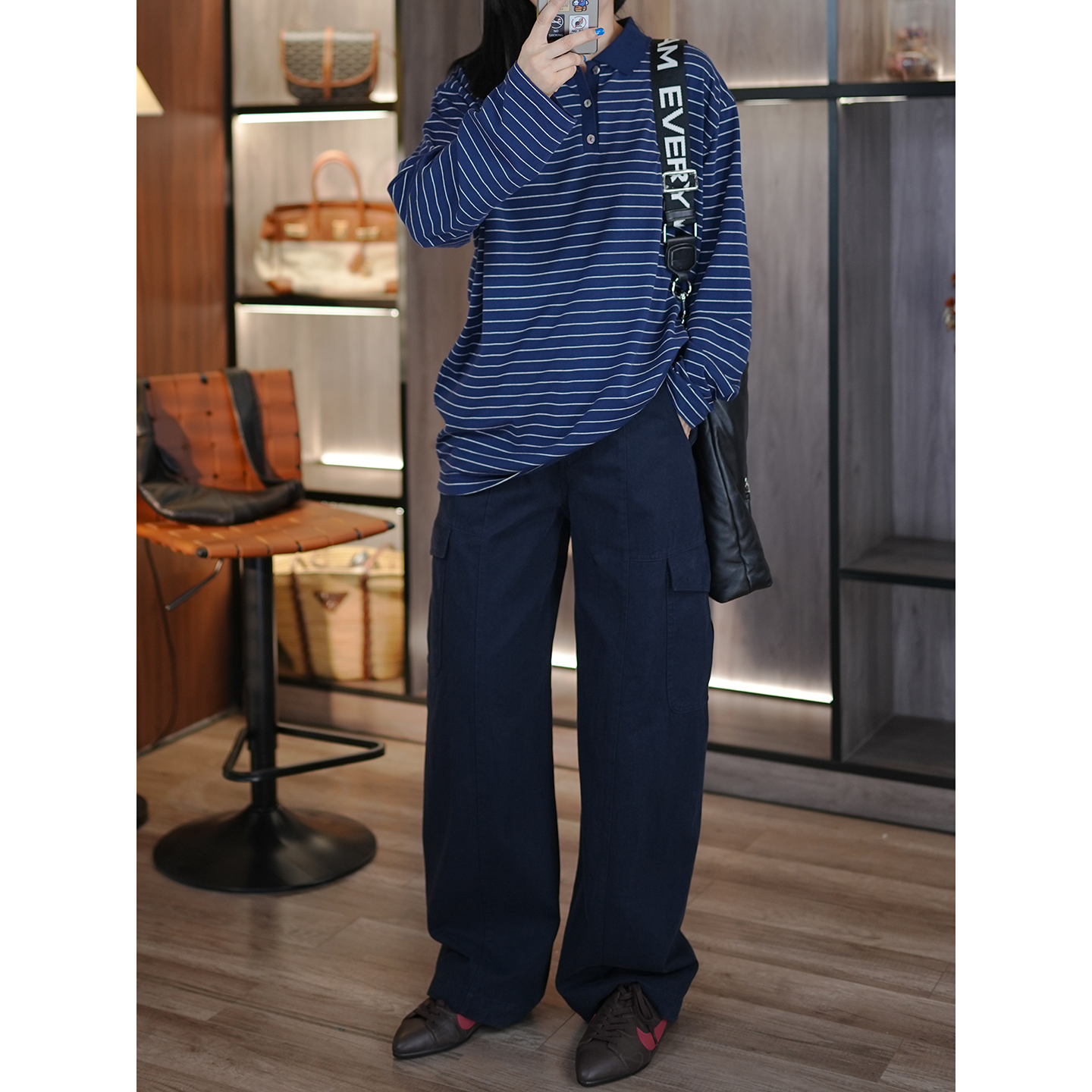 率性百搭全棉宽松直筒工装休闲裤