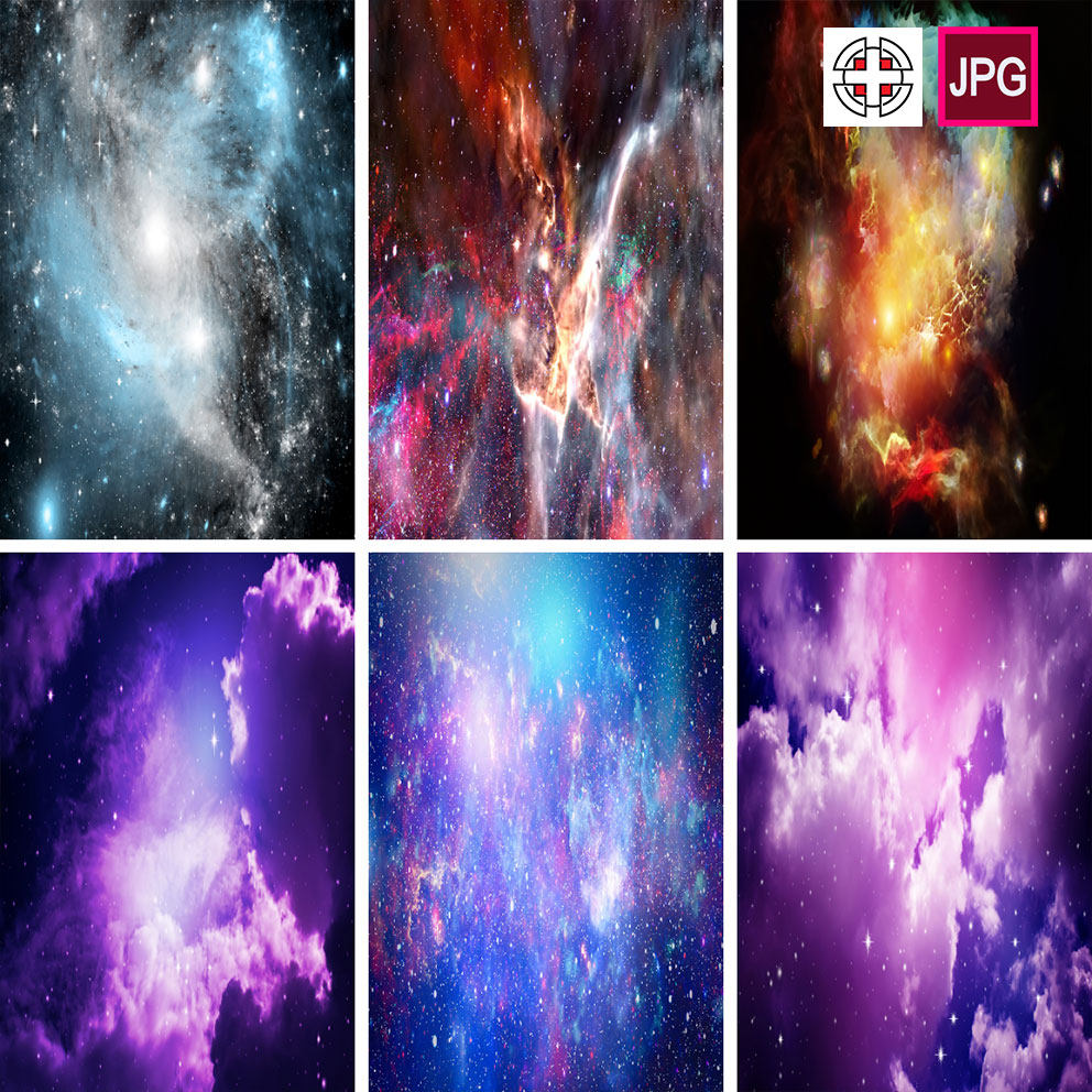 竖屏宇宙星空星云高清背景图片设计素材