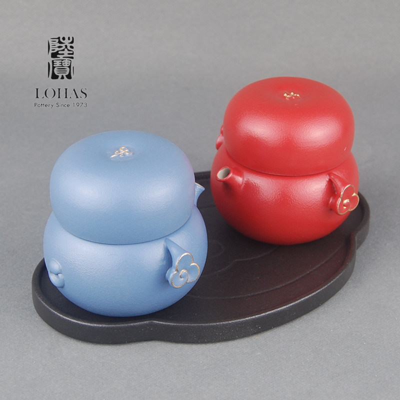 陆宝工夫茶具手抓泡茶壶陶瓷托盘