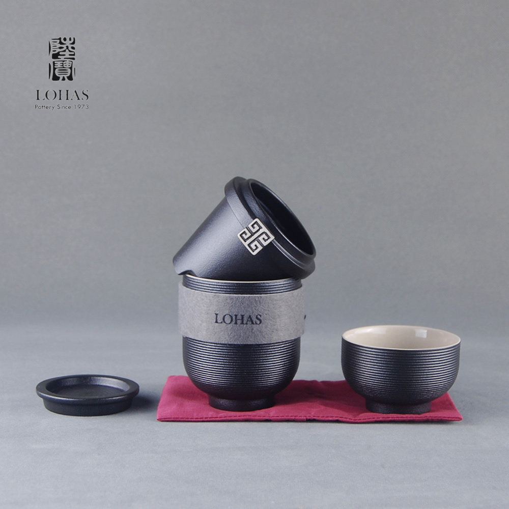 陶瓷便携旅行茶具陆宝赠茶巾
