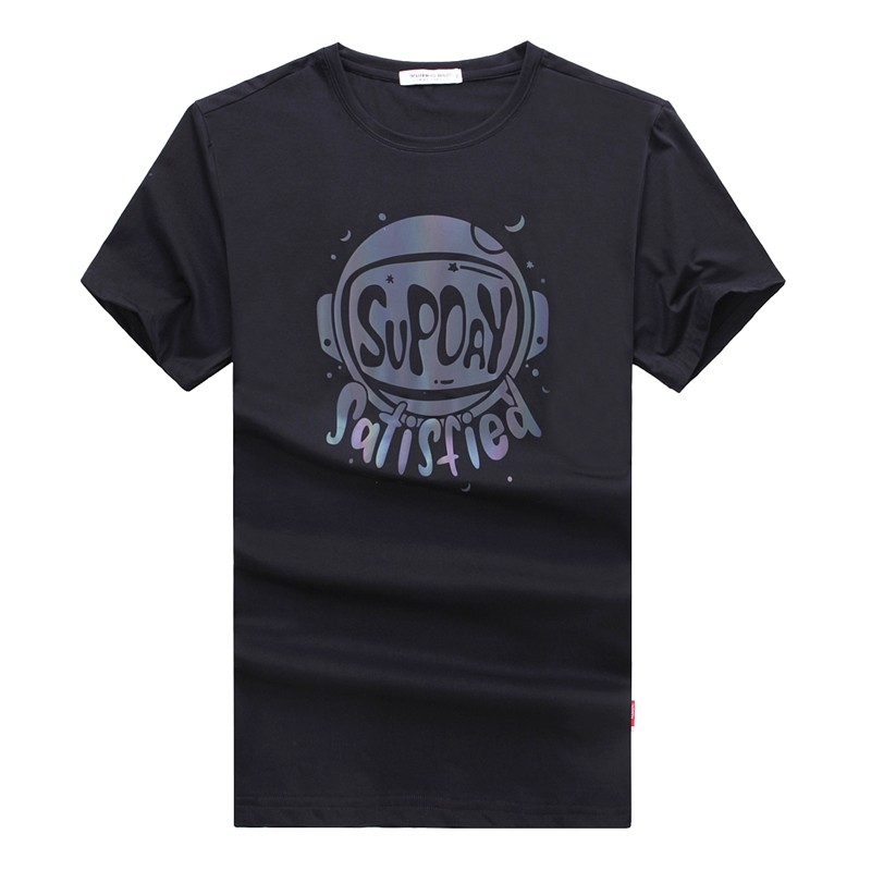 2022特大码宽松圆领短袖T恤加肥加大圆领港风平铺图6113P55，男装T恤，星座1106-1