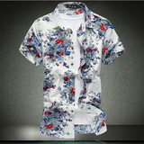 2022黑底3705P45新花型高品质弹力丝光衬衣短袖9码，男装衬衫，星座1106-1