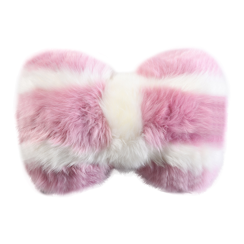 澳尊蝴蝶结靠垫羊毛抱枕沙发床头靠枕可爱粉色蝴蝶结腰靠椅子靠垫