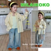宽松百搭216031牛仔裤 milaikoko米莱童装 春新款 衬衫 2026女童长袖