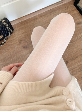 夏纯白色丝袜女薄款JK萝莉lolita袜子奶白色连裤袜大人日系打底袜