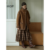 Love 三十三 Lamb 皮毛一体两面穿外套女2024秋冬羊羔毛机车服