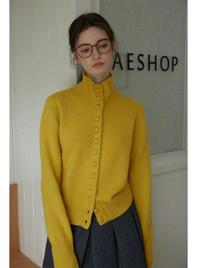 三十三 【Tolerance】立领可翻单排扣针织开衫女2024秋季新款毛衣