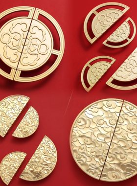 对开门把手橱柜明装定制祥云古典