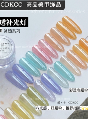 CDKCC蝶卡高亮高透补光灯冰透系列美甲饰品冷光感好蹭粉0.3g
