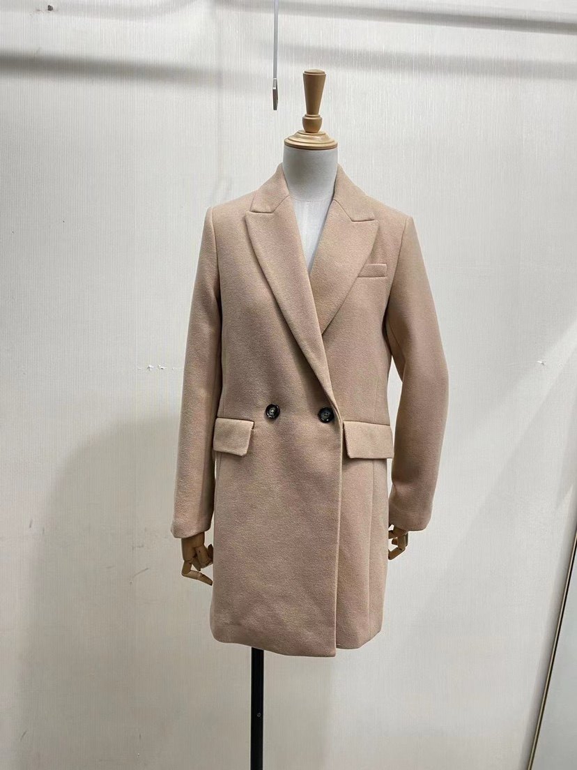 外贸新款通勤大气欧美单秋冬中长款翻领羊毛大衣女毛呢外套,女装/女士精品,毛呢外套,淘宝优惠券,粉丝福利购,淘宝优惠卷