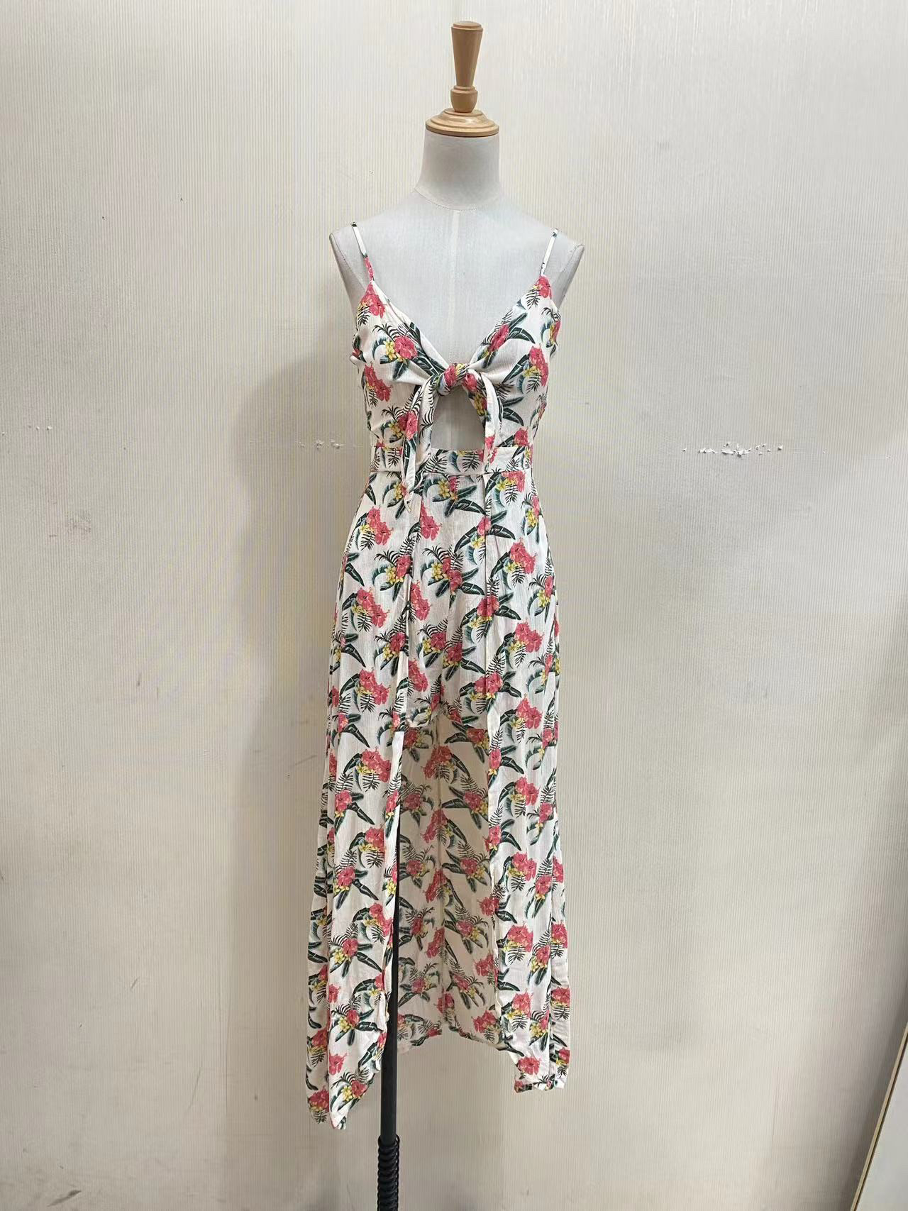 外贸品牌单夏季新款清爽印花辣妹连体衣/裤