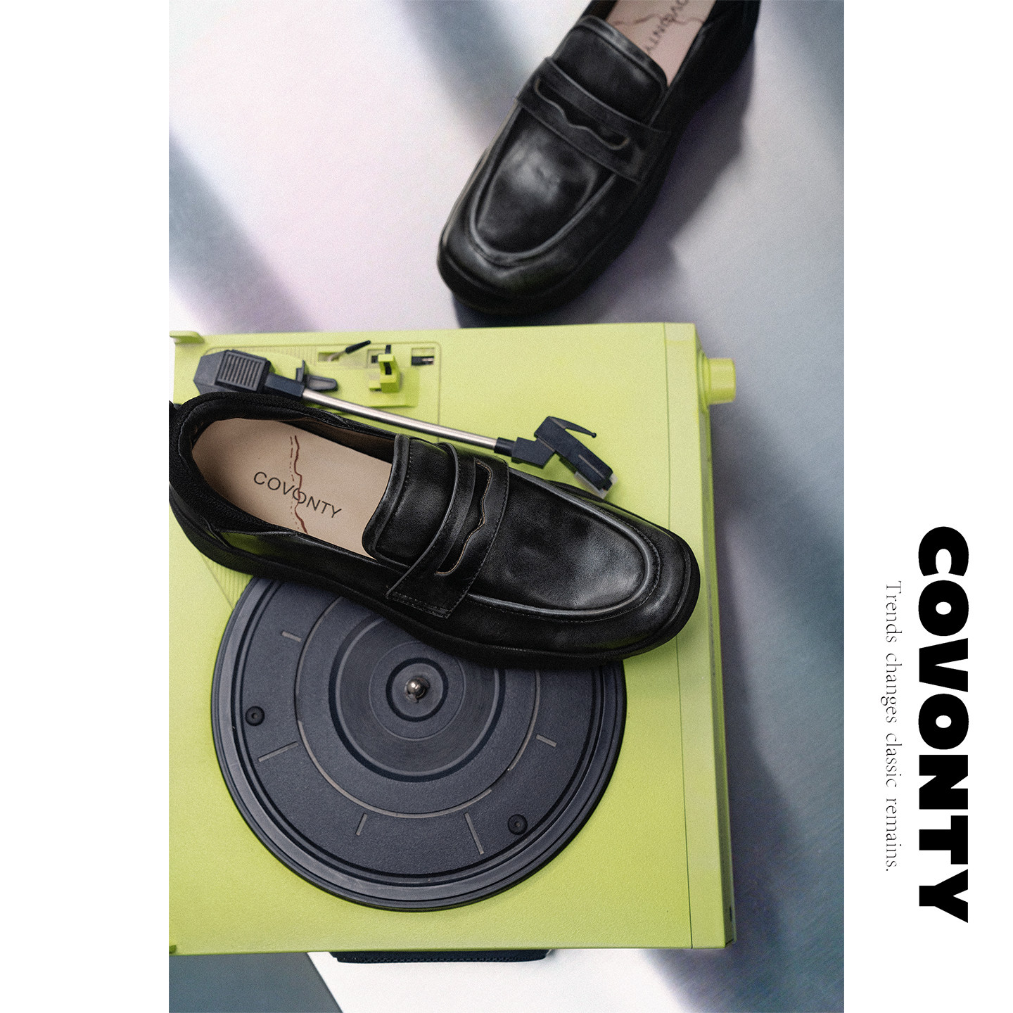 COVONTY「original」肌理底 渐变茶芯皮运动乐福鞋女增高小个子鞋,女鞋,乐福鞋（豆豆鞋）,淘宝优惠券,粉丝福利购,淘宝优惠卷