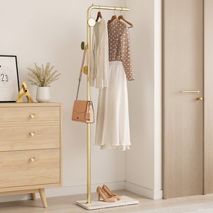 落地挂衣架卧室移动轻奢简易挂衣服架子单杆式 衣帽架小型家用室内