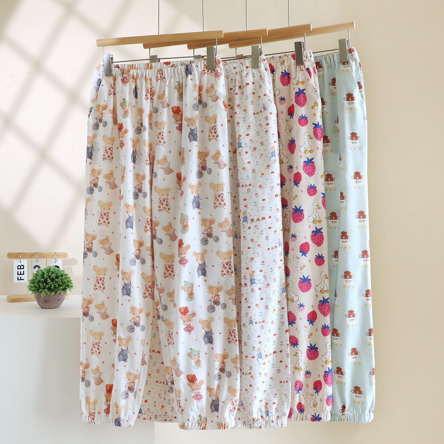 睡裤女春秋纯棉磨毛收口长裤宽松大码冬季薄款休闲绒布束脚家居裤,女士内衣/男士内衣/家居服,睡裤/家居裤,淘宝优惠券,粉丝福利购,淘宝优惠卷