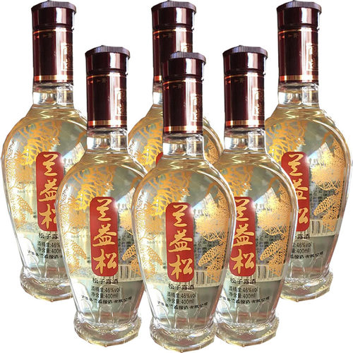 云南特产酒 兰益松子酒 瓶装年份酒46度 清香型400ml×6瓶包邮
