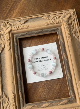 猫眼石小清新甜美日常约会手串女