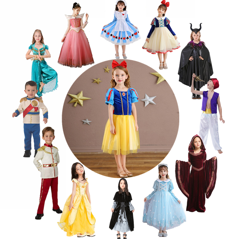 儿童公主裙迪士尼女巫女童礼服