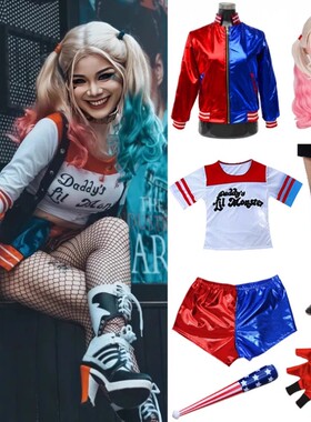 新款自杀小队小丑女哈莉奎茵suicidesquad服装万圣节COSPLAY服装