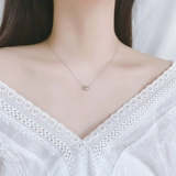 Ожерелье, небольшая дизайнерская брендовая цепочка до ключиц, серебро 925 пробы, тренд сезона, популярно в интернете