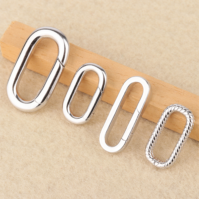 庭祥凯S925纯银斜纹旦形扣银扣头