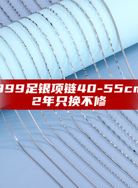 2025年新款潮流S999纯银多款不同项链百搭简约礼物素链锁骨首饰品